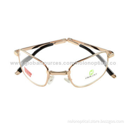 Mini Folding Metal Reading Glasses with Case, Customized Logos Accepted
